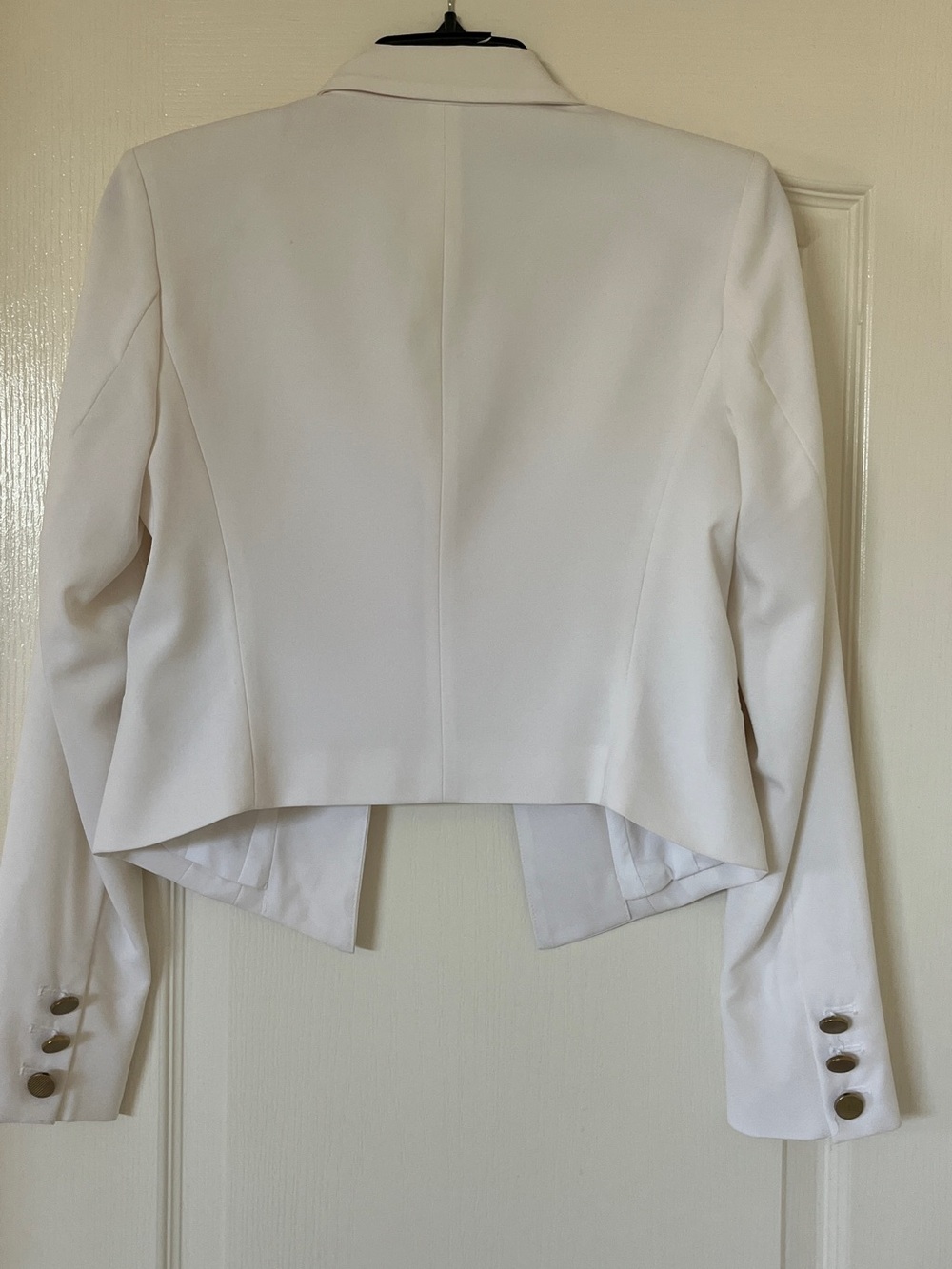 J. Crew White Cropped Tailored Blazer